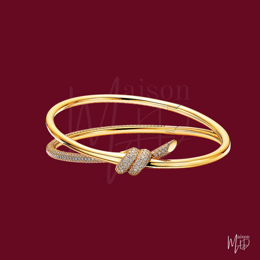 Élégance D'Or | Knot Radiance Bangle
