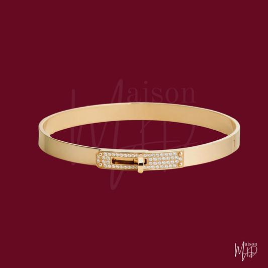 Élégance D'Or | Opulent Clasp Bangle