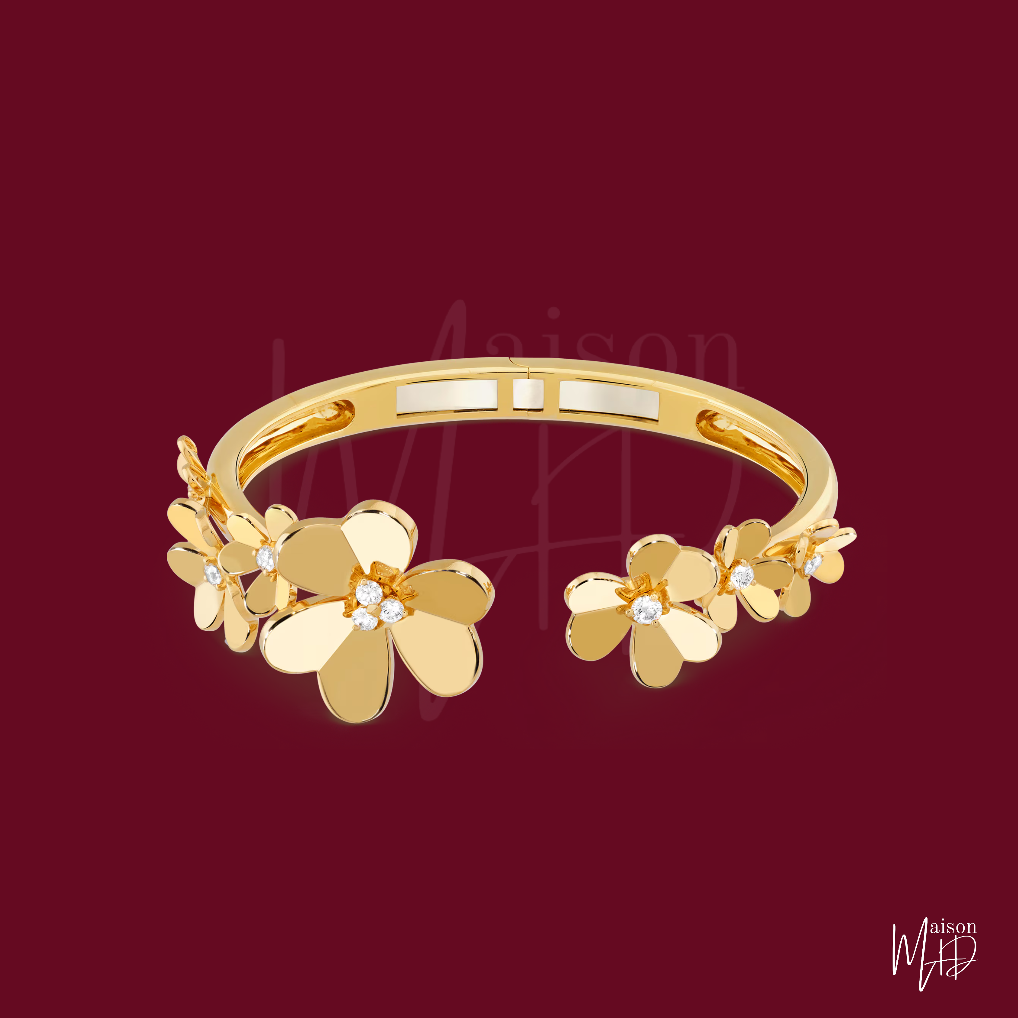 Lumière de Lys | Gold Fleurique Bangle – Maison MHD